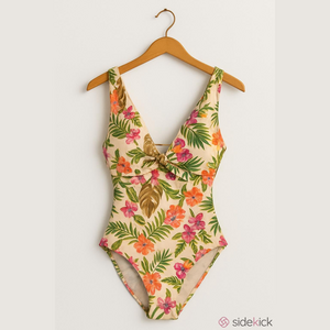 Urban Sea Floral Tropical One-Piece Swimsuit Size XL